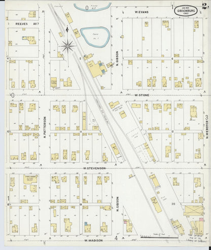 Sanborn Fire Insurance Map from Gibsonburg, Sandusky County, Ohio (1902), Sheet #0002 - Complete Map Set gallery image, historic Sanborn map, vintage wall art, Ohio Ohio