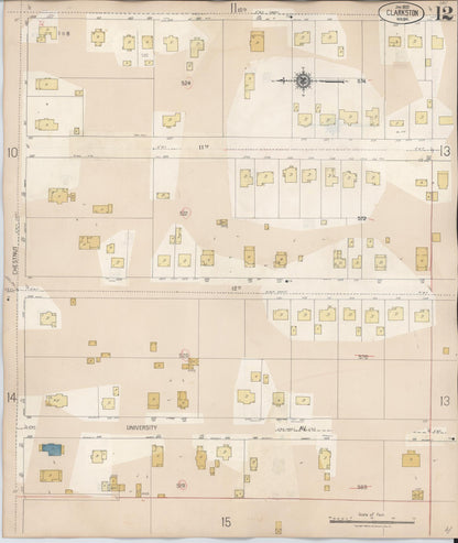Sanborn Fire Insurance Map from Clarkston, Asotin County, Washington (1949), Sheet #0012 - Complete Map Set gallery image, historic Sanborn map, vintage wall art, Washington Washington