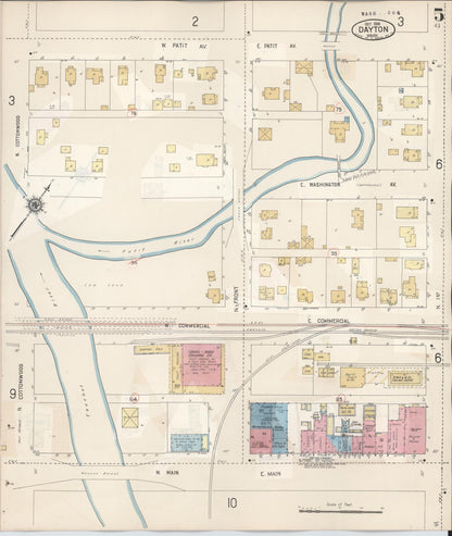 Sanborn Fire Insurance Map from Dayton, Columbia County, Washington (1943), Sheet #0005 - Complete Map Set gallery image, historic Sanborn map, vintage wall art, Washington Washington