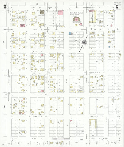 Sanborn Fire Insurance Map from Pecos, Reeves County, Texas (1939), Sheet #0005 - Complete Map Set gallery image, historic Sanborn map, vintage wall art, Texas Texas