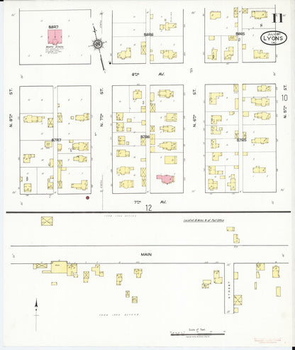 Sanborn Fire Insurance Map from Lyons, Clinton County, Iowa (1917), Sheet #0011 - Historic Sanborn Fire Insurance Map Print