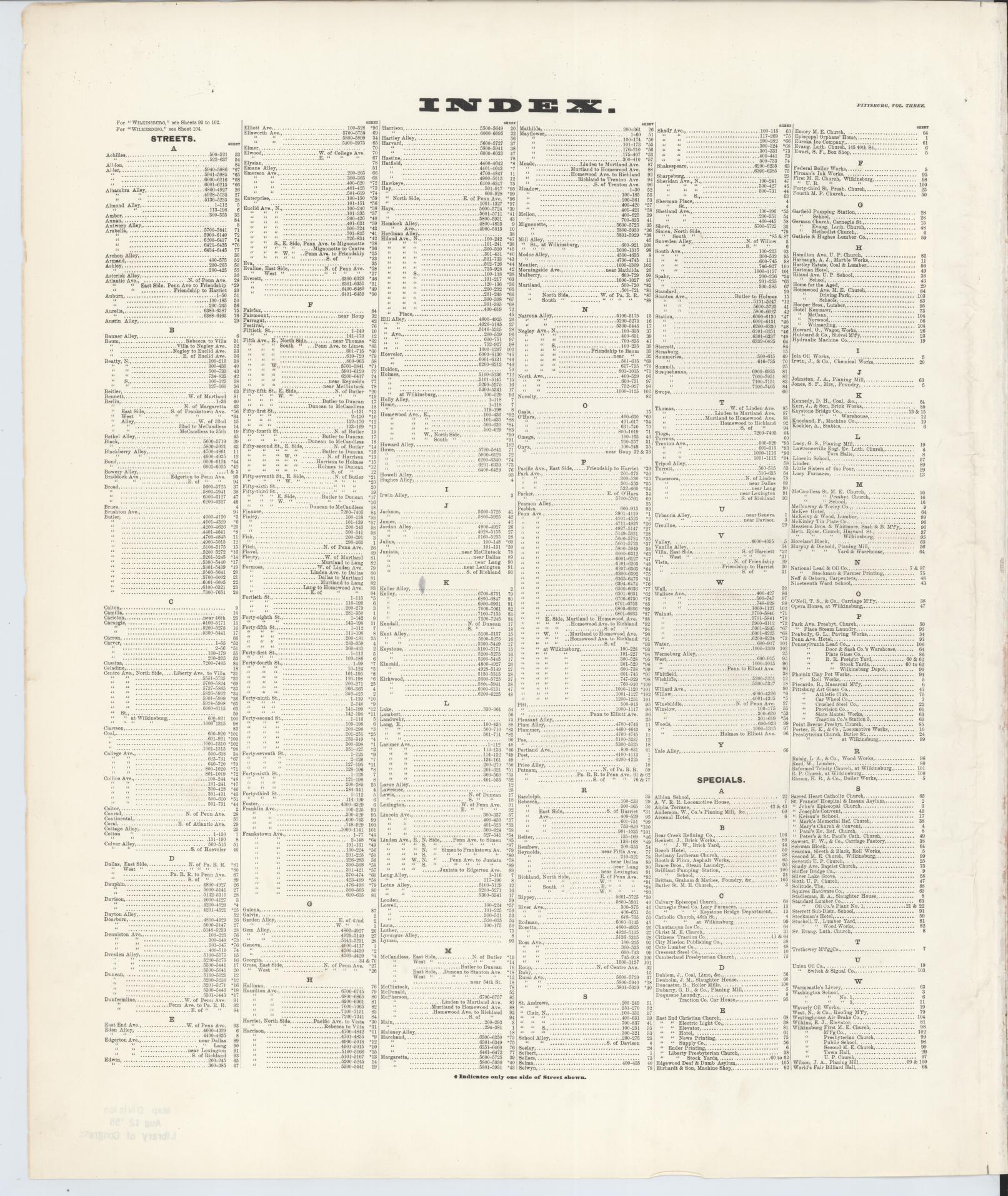 Sanborn Fire Insurance Map from Pittsburgh, Allegheny County, Pennsylvania (1893), Sheet #0001 - Historic Sanborn Fire Insurance Map Print, vintage old map wall art, antique decor, genealogy gift, Pennsylvania Pennsylvania map