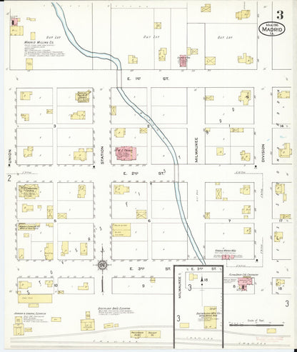 Sanborn Fire Insurance Map from Madrid, Boone County, Iowa (1916), Sheet #0003 - Historic Sanborn Fire Insurance Map Print