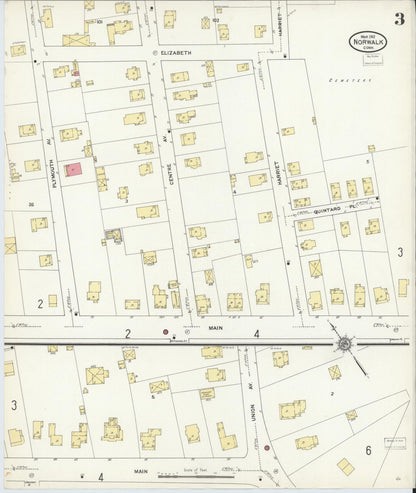 Sanborn Fire Insurance Map from Norwalk, Fairfield County, Connecticut (1912), Sheet #0003 - Complete Map Set gallery image, historic Sanborn map, vintage wall art, Connecticut Connecticut