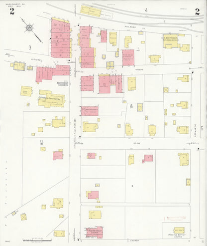 Sanborn Fire Insurance Map from Hazlehurst, Jeff Davis County, Georgia (1935), Sheet #0002 - Complete Map Set gallery image, historic Sanborn map, vintage wall art, Georgia Georgia