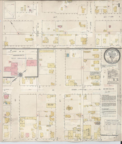 Sanborn Fire Insurance Map from Wells, Elko County, Nevada (1943), Sheet #0001 - Complete Map Set gallery image, historic Sanborn map, vintage wall art, Nevada Nevada