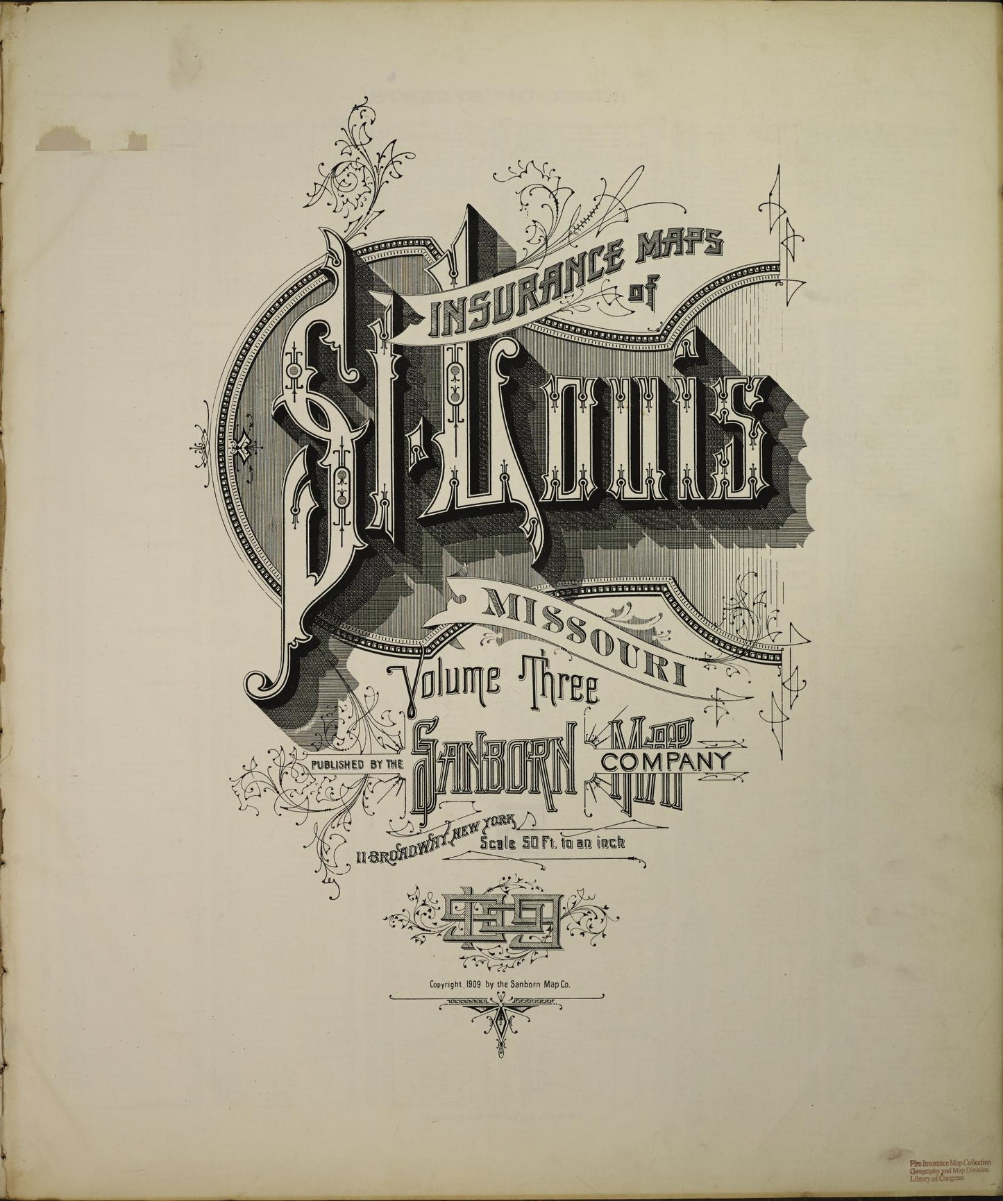 Sanborn Fire Insurance Map from Saint Louis, Independent City, Missouri (1909), Sheet #0001 - Complete Map Set gallery image, historic Sanborn map, vintage wall art, Missouri Missouri