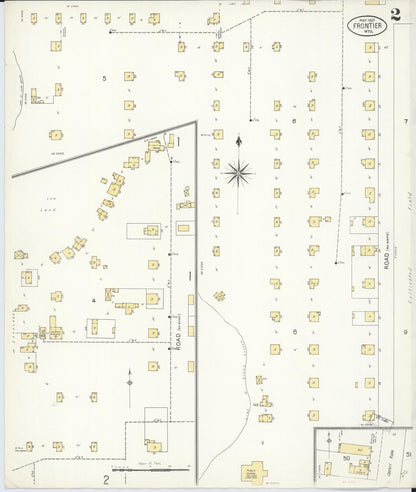 Sanborn Fire Insurance Map from Frontier, Lincoln County, Wyoming (1907), Sheet #0002 - Complete Map Set gallery image, historic Sanborn map, vintage wall art, Wyoming Wyoming