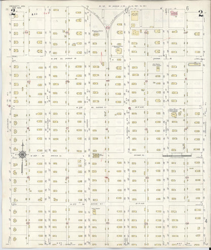 Sanborn Fire Insurance Map from Crossett, Ashley County, Arkansas (1948), Sheet #0002 - Complete Map Set gallery image, historic Sanborn map, vintage wall art, Arkansas Arkansas