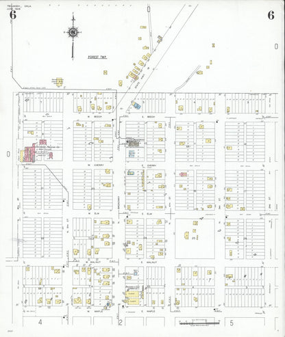 Sanborn Fire Insurance Map from Tecumseh, Pottawatomie County, Oklahoma (1949), Sheet #0006 - Complete Map Set gallery image, historic Sanborn map, vintage wall art, Oklahoma Oklahoma