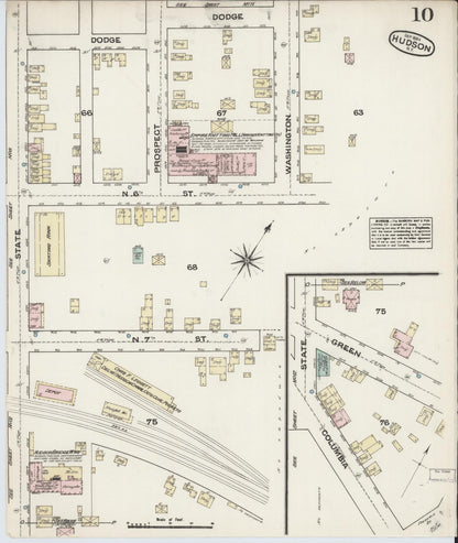 Sanborn Fire Insurance Map from Hudson, Columbia County, New York (1884), Sheet #0010 - Complete Map Set gallery image, historic Sanborn map, vintage wall art, New York New York