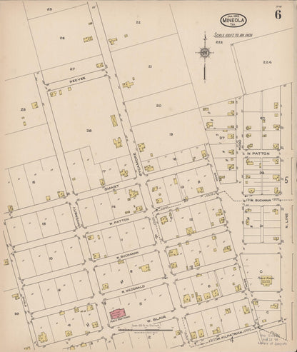 Sanborn Fire Insurance Map from Mineola, Wood County, Texas (1922), Sheet #0006 - Complete Map Set gallery image, historic Sanborn map, vintage wall art, Texas Texas