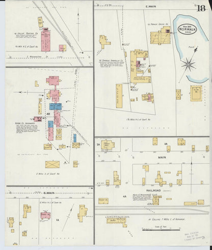 Sanborn Fire Insurance Map from Norwalk, Huron County, Ohio (1906), Sheet #0018 - Complete Map Set gallery image, historic Sanborn map, vintage wall art, Ohio Ohio