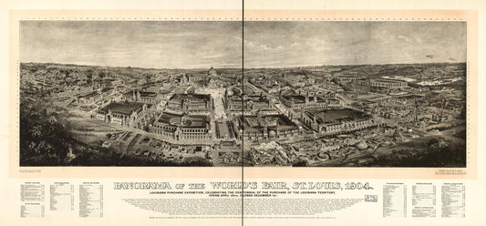 Panorama of the World's Fair, St Louis, 1904. (1904) – Historic Bird’s-Eye View Panorama Print