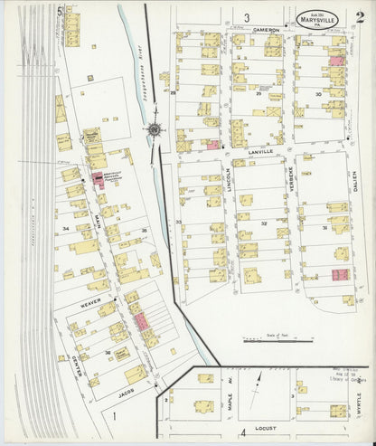 Sanborn Fire Insurance Map from Marysville, Perry County, Pennsylvania (1911), Sheet #0002 - Complete Map Set gallery image, historic Sanborn map, vintage wall art, Pennsylvania Pennsylvania