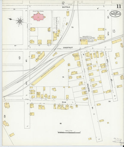 Sanborn Fire Insurance Map from Franklin, Venango County, Pennsylvania (1906), Sheet #0011 - Complete Map Set gallery image, historic Sanborn map, vintage wall art, Pennsylvania Pennsylvania