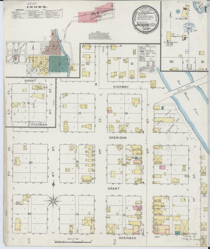 Sanborn Fire Insurance Map from Jackson, Jackson County, Minnesota (1894), Sheet #0001 - Complete Map Set gallery image, historic Sanborn map, vintage wall art, Minnesota Minnesota