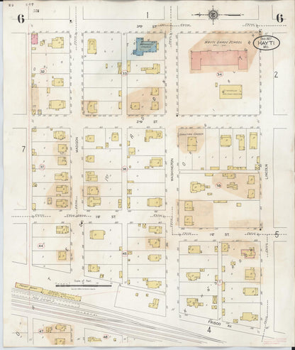 Sanborn Fire Insurance Map from Hayti, Pemiscot County, Missouri (1944), Sheet #0006 - Complete Map Set gallery image, historic Sanborn map, vintage wall art, Missouri Missouri
