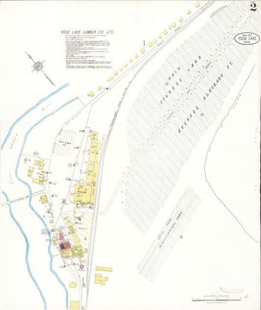 Sanborn Fire Insurance Map from Rose Lake, Kootenai County, Idaho (1921), Sheet #0002 - Historic Sanborn Fire Insurance Map Print, vintage old map wall art, antique decor, genealogy gift, Idaho Idaho map