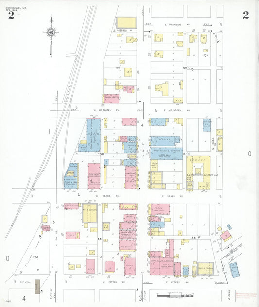 Sanborn Fire Insurance Map from Owensville, Gasconade County, Missouri (1949), Sheet #0002 - Historic Sanborn Fire Insurance Map Print, vintage old map wall art, antique decor, genealogy gift, Missouri Missouri map