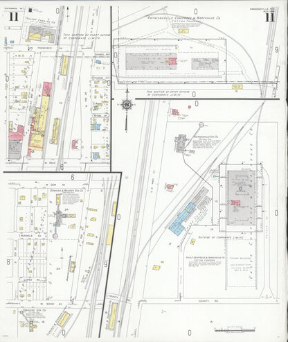 Sanborn Fire Insurance Map from Raymondville, Willacy County, Texas (1948), Sheet #0011 - Complete Map Set gallery image, historic Sanborn map, vintage wall art, Texas Texas