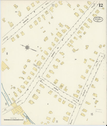 Sanborn Fire Insurance Map from Perry, Wyoming County, New York (1913), Sheet #0012 - Complete Map Set gallery image, historic Sanborn map, vintage wall art, Perry Wyoming