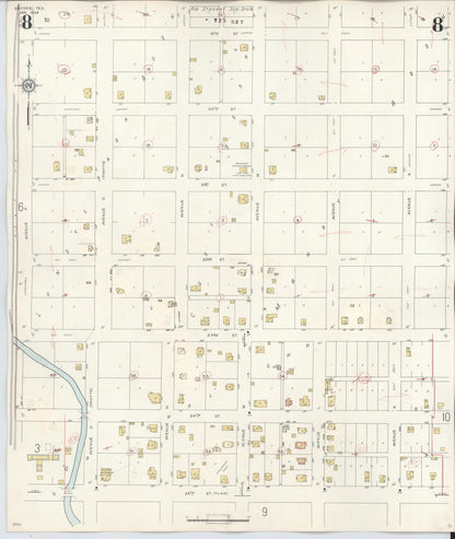 Sanborn Fire Insurance Map from Snyder, Scurry County, Texas (1942), Sheet #0008 - Complete Map Set gallery image, historic Sanborn map, vintage wall art, Texas Texas