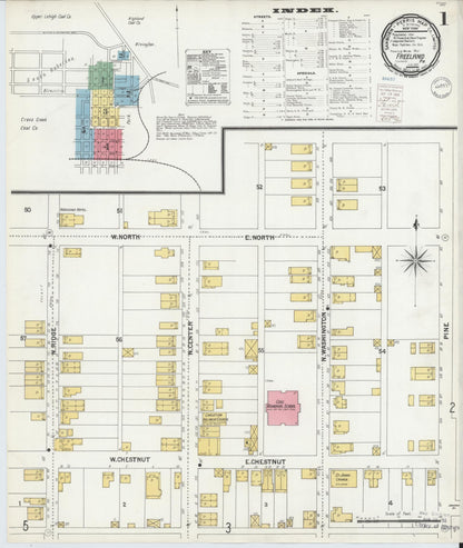Sanborn Fire Insurance Map from Freeland, Luzerne County, Pennsylvania (1900), Sheet #0001 - Complete Map Set gallery image, historic Sanborn map, vintage wall art, Pennsylvania Pennsylvania