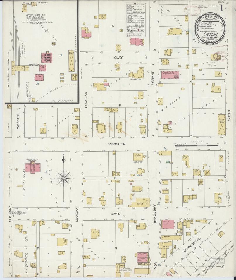 Sanborn Fire Insurance Map from Catlin, Vermilion County, Illinois. (1899) – Map View