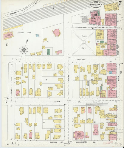 Sanborn Fire Insurance Map from Oneida, Madison County, New York (1904), Sheet #0006 - Complete Map Set gallery image, historic Sanborn map, vintage wall art, New York New York