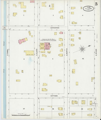 Sanborn Fire Insurance Map from Ilion, Herkimer County, New York (1897), Sheet #0005 - Complete Map Set gallery image, historic Sanborn map, vintage wall art, New York New York