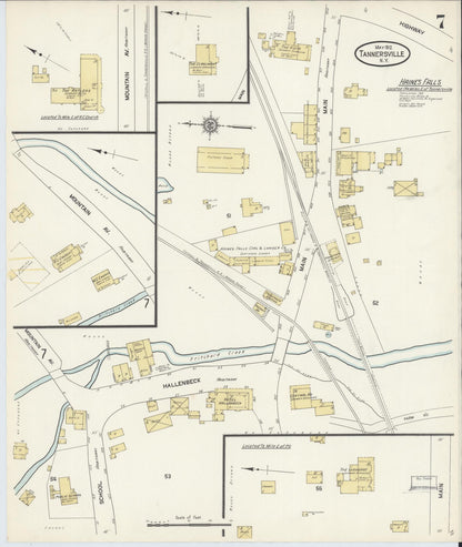 Sanborn Fire Insurance Map from Tannersville, Greene County, New York (1912), Sheet #0007 - Complete Map Set gallery image, historic Sanborn map, vintage wall art, New York New York