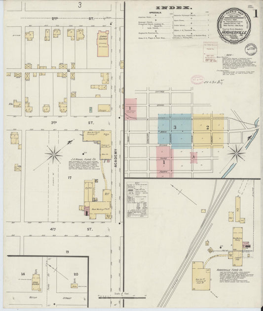 Sanborn Fire Insurance Map from Hughesville, Lycoming County, Pennsylvania (1896), Sheet #0001 - Historic Sanborn Fire Insurance Map Print, vintage old map wall art, antique decor, genealogy gift, Pennsylvania Pennsylvania map