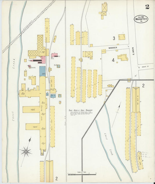 Sanborn Fire Insurance Map from Mahaffly, Clearfield County, Pennsylvania (1903), Sheet #0002 - Historic Sanborn Fire Insurance Map Print, vintage old map wall art, antique decor, genealogy gift, Pennsylvania Pennsylvania map