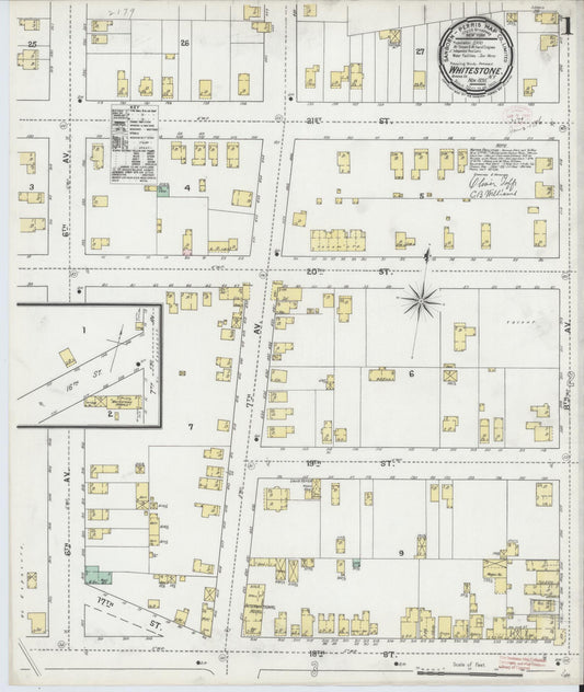 Sanborn Fire Insurance Map from Whitestone, Queens County, New York (1895), Sheet #0001 - Historic Sanborn Fire Insurance Map Print, vintage old map wall art, antique decor, genealogy gift, New York New York map
