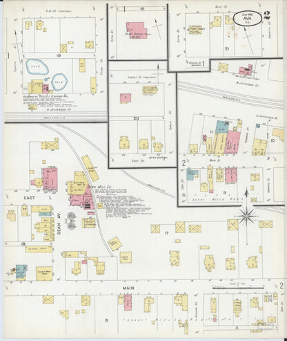 Sanborn Fire Insurance Map from Ava, Jackson County, Illinois (1902), Sheet #0002 - Historic Sanborn Fire Insurance Map Print, vintage old map wall art, antique decor, genealogy gift, Illinois Illinois map