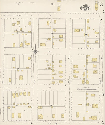 Sanborn Fire Insurance Map from Newport, Pend Orielle County, Washington (1912), Sheet #0003 - Complete Map Set gallery image, historic Sanborn map, vintage wall art, Washington Washington