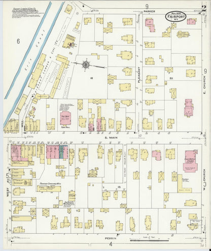 Sanborn Fire Insurance Map from Fairport, Monroe County, New York (1909), Sheet #0002 - Complete Map Set gallery image, historic Sanborn map, vintage wall art, New York New York
