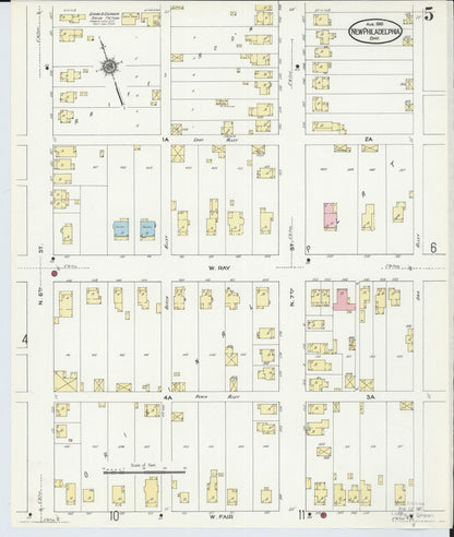 Sanborn Fire Insurance Map from New Philadelphia, Tuscarawas County, Ohio (1910), Sheet #0005 - Complete Map Set gallery image, historic Sanborn map, vintage wall art, Ohio Ohio