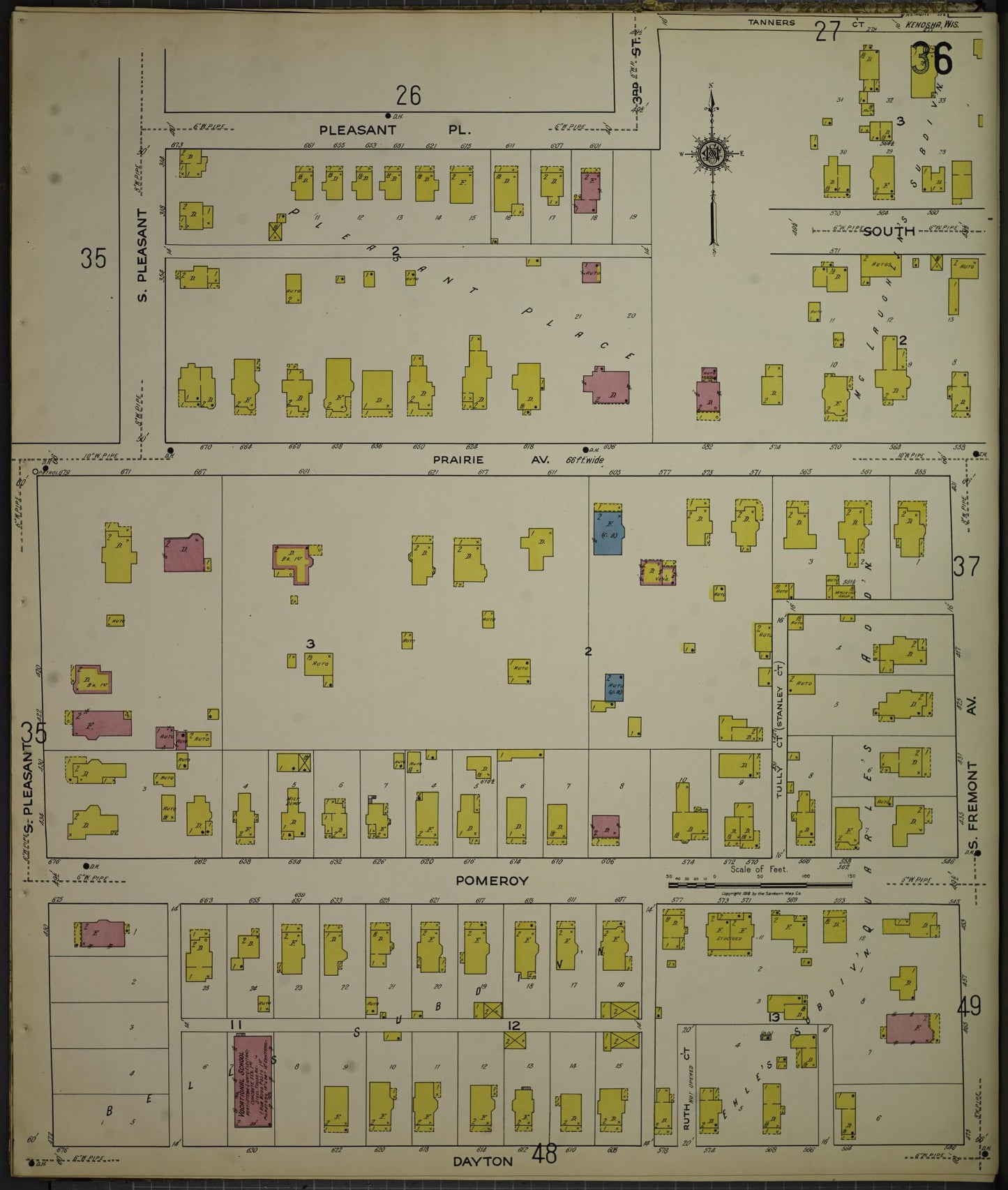 Sanborn Fire Insurance Map from Kenosha, Kenosha County, Wisconsin. (1918), Sheet 40