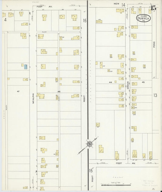 Sanborn Fire Insurance Map from Duryea, Luzerne County, Pennsylvania (1914), Sheet #0015 - Historic Sanborn Fire Insurance Map Print, vintage old map wall art, antique decor, genealogy gift, Pennsylvania Pennsylvania map