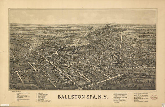 Ballston Spa, N.Y. (1890) – Historic Bird’s-Eye View Panorama Print