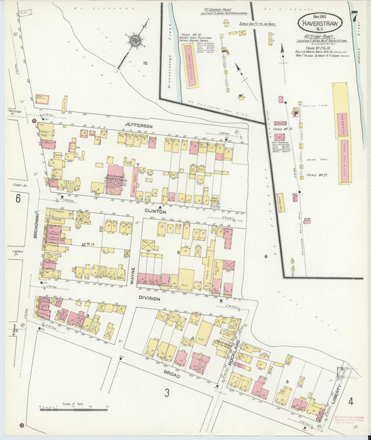 Sanborn Fire Insurance Map from Haverstraw, Rockland County, New York (1910), Sheet #0007 - Historic Sanborn Fire Insurance Map Print, vintage old map wall art, antique decor, genealogy gift, New York New York map