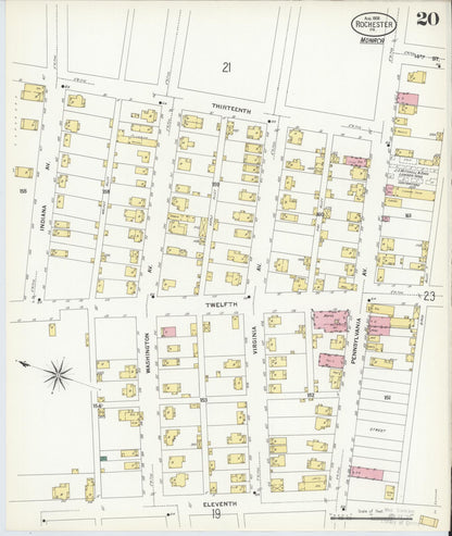 Sanborn Fire Insurance Map from Rochester, Beaver County, Pennsylvania (1908), Sheet #0019 - Complete Map Set gallery image, historic Sanborn map, vintage wall art, Pennsylvania Pennsylvania
