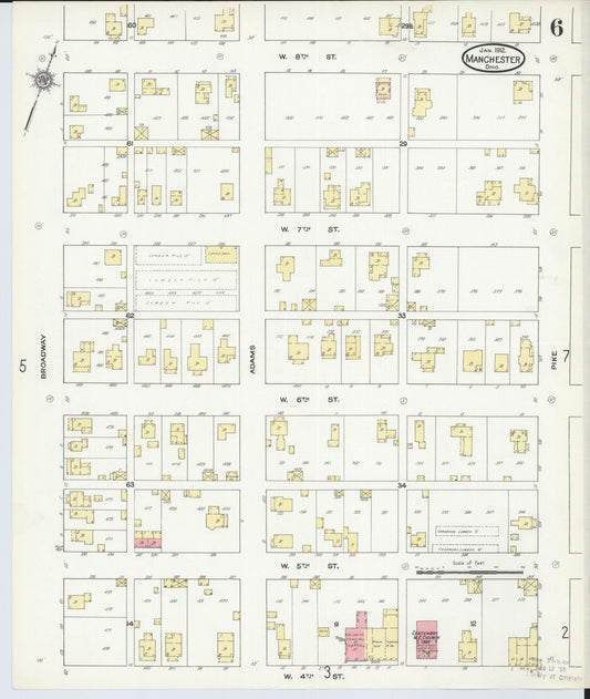 Sanborn Fire Insurance Map from Manchester, Adams County, Ohio. (1912), Sheet 6 – Historic Sanborn Fire Insurance Map Print