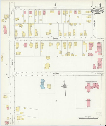 Sanborn Fire Insurance Map from Windsor Locks, Hartford County, Connecticut (1912), Sheet #0004 - Complete Map Set gallery image, historic Sanborn map, vintage wall art, Connecticut Connecticut