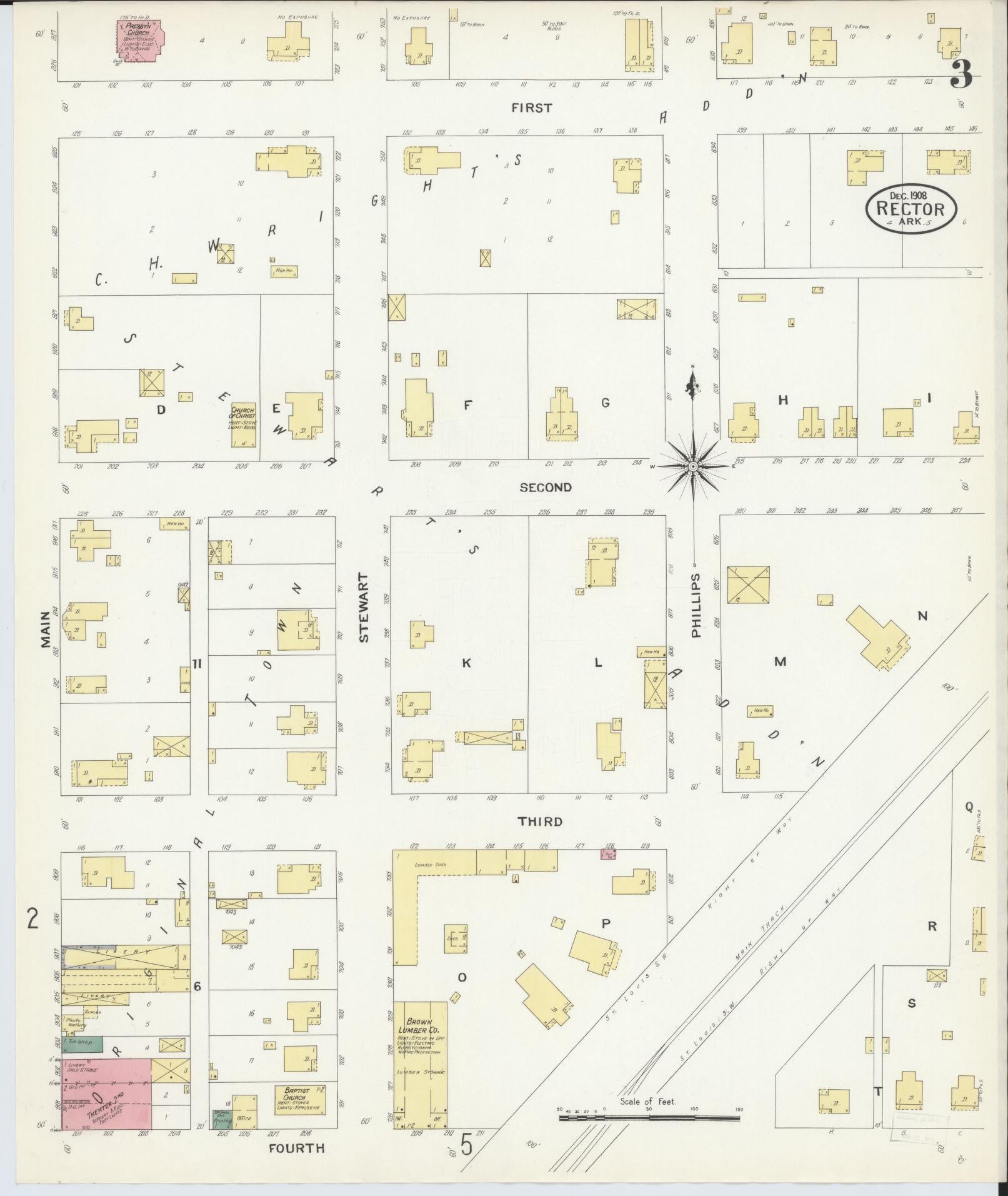 Sanborn Fire Insurance Map from Rector, Clay County, Arkansas (1908 ...