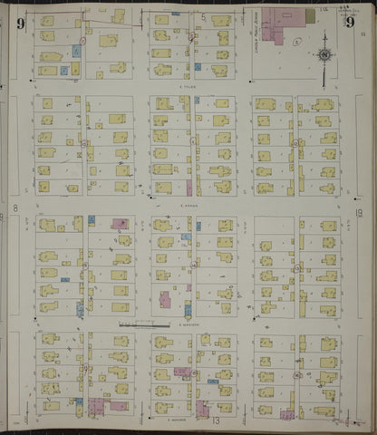 Sanborn Fire Insurance Map from Herrin, Williamson County, Illinois (1947), Sheet #0009 - Complete Map Set gallery image, historic Sanborn map, vintage wall art, Illinois Illinois