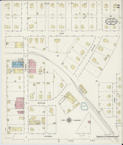 Sanborn Fire Insurance Map from Leadwood, Saint Francois County, Missouri (1914), Sheet #0002 - Historic Sanborn Fire Insurance Map Print, vintage old map wall art, antique decor, genealogy gift, Missouri Missouri map