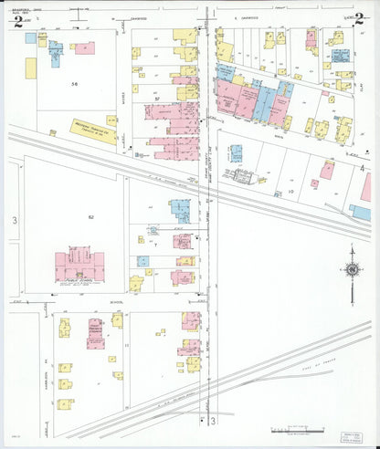 Sanborn Fire Insurance Map from Bradford, Darke and Miami Counties, Ohio (1951), Sheet #0002 - Complete Map Set gallery image, historic Sanborn map, vintage wall art, Ohio Ohio